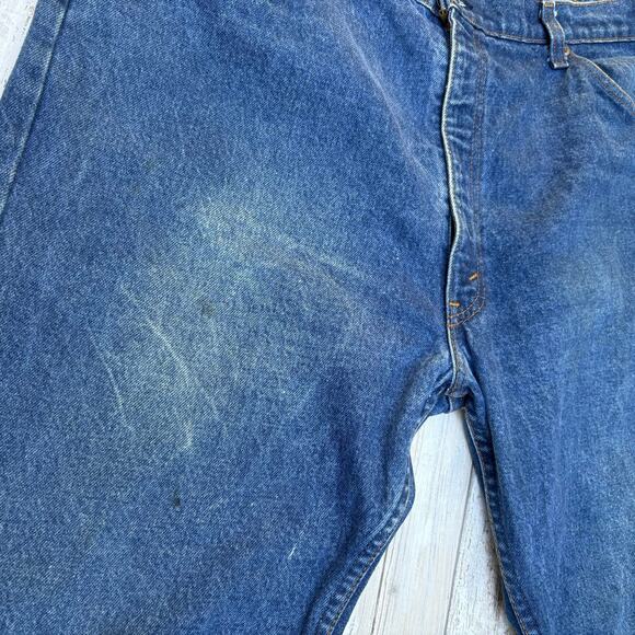 VTG 80s Levi’s 505 Jean 42x32 (Act 39x32) Med Wash Blue Denim Distressed Casual - Picture 15 of 16